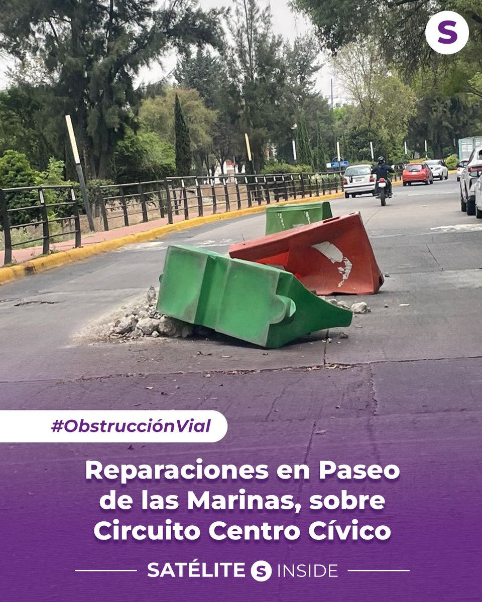 satelite_inside's tweet photo. Ha aumentado el área correspondiente a la reparación de una de las afectaciones al pavimento que se estaba volviendo a generar sobre Paseo de las Marinas, en donde se reduce el espacio del paso para los automovilistas.

#SatéliteInside https://t.co/nH6CU47zwB