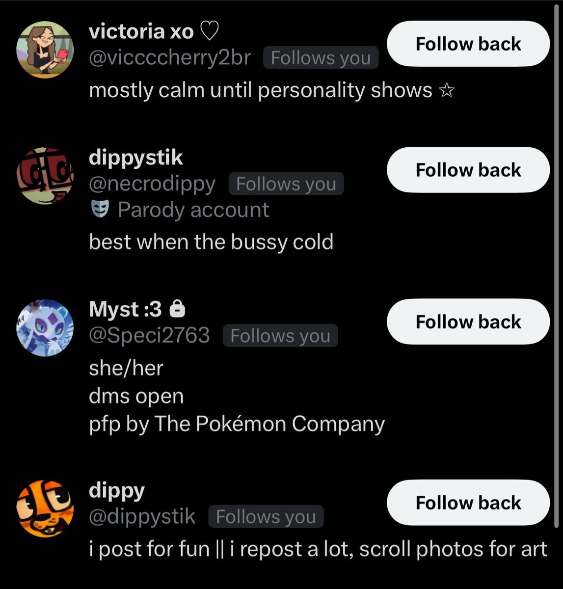 3someRancy's tweet photo. Why does @necrodippy and @dippystik follow both of me. 
Chill with both sides 😭🙏 https://t.co/isRnio0j6D