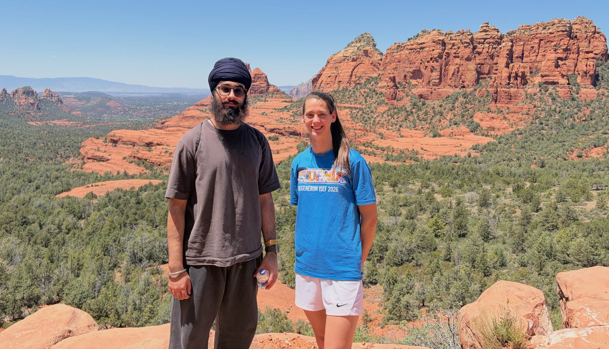 BHSResearch's tweet photo. ISEF 2026 in Phoenix is off to a great start! Partap's display is ready to go, and we had the opportunity to visit beautiful Sedona. #RegeneronISEF @Society4Science @BethpageUFSD https://t.co/l6wWyL6aCx