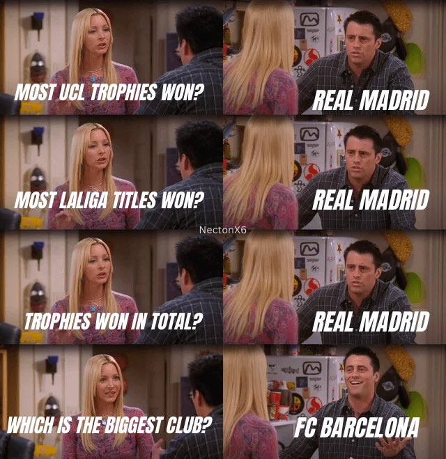 When you discuss football with a Barca fan.