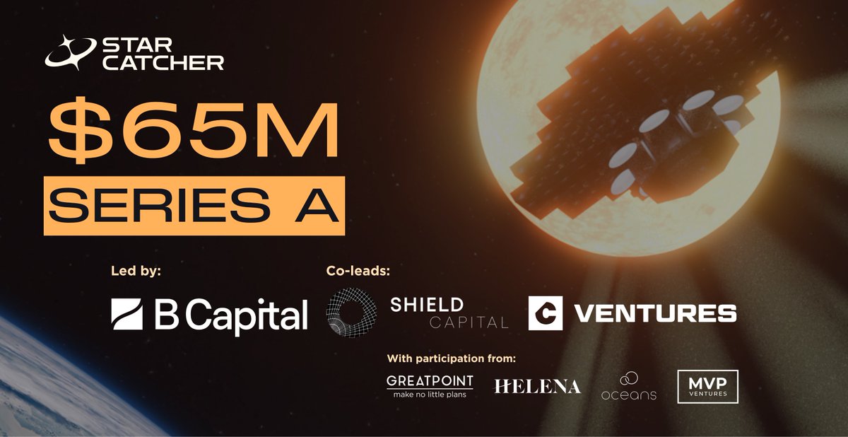 StarCatcherInd's tweet photo. Today we announced our $65M oversubscribed Series A to build the first power grid in space — bringing our total capital raised to $88M, plus nearly $60M in commercial backlog and government contracts. https://t.co/CGufQUEGDH