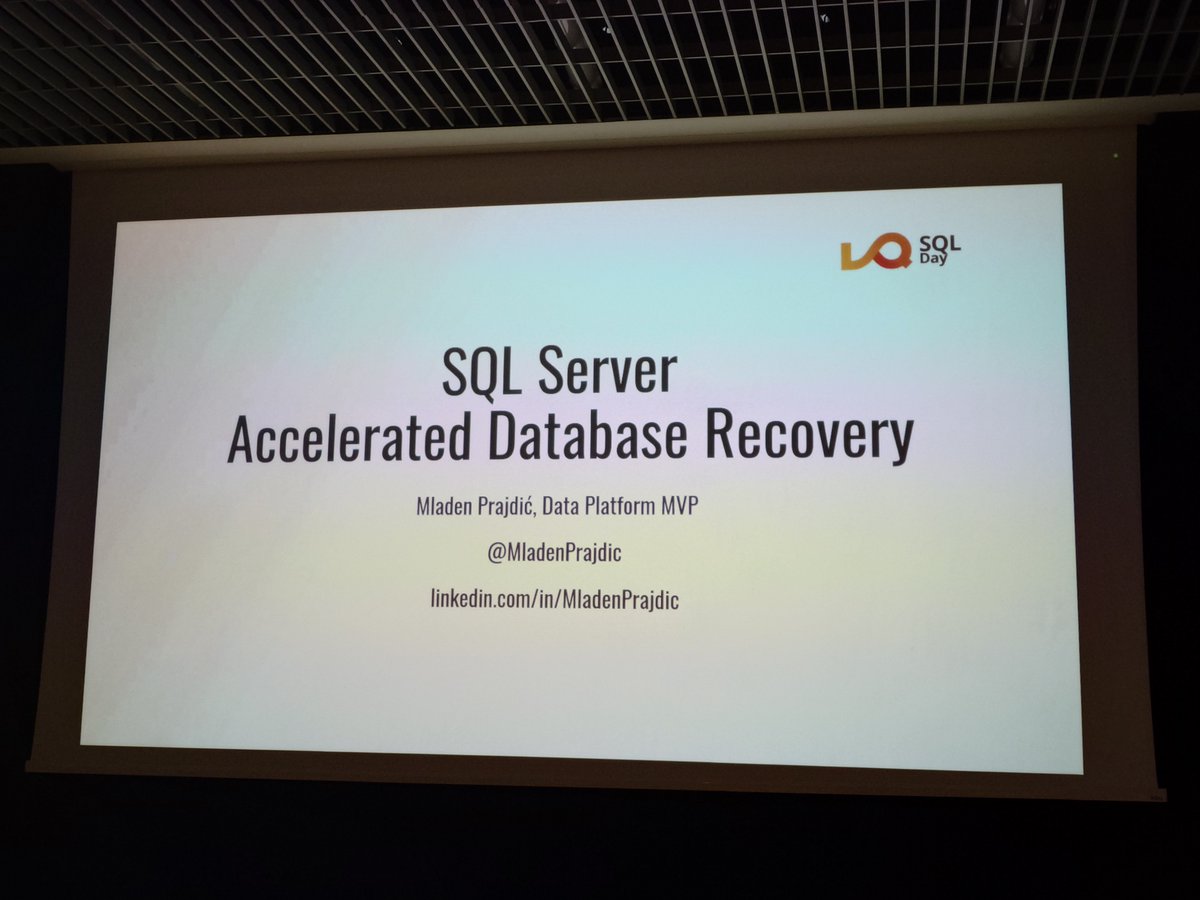 earphorny's tweet photo. Just started a session with @MladenPrajdic on @sqlday #sqlday https://t.co/pWiUTuJ4Ef