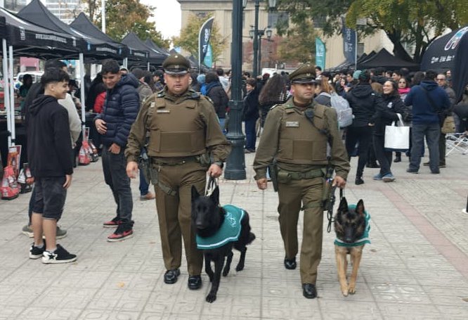 Carab_Maule's tweet photo. 🥖 ¿Sabías que hoy se celebra el Día de la Churrasca?
Nuestros carabineros de la Prefectura #Talca desplegaron servicios de orden y seguridad en la #PlazadeArmas, resguardando el desarrollo de esta tradicional actividad que reúne a emprendedores y vecinos de la comuna 🐕🦺 https://t.co/BZJkoUxdwO