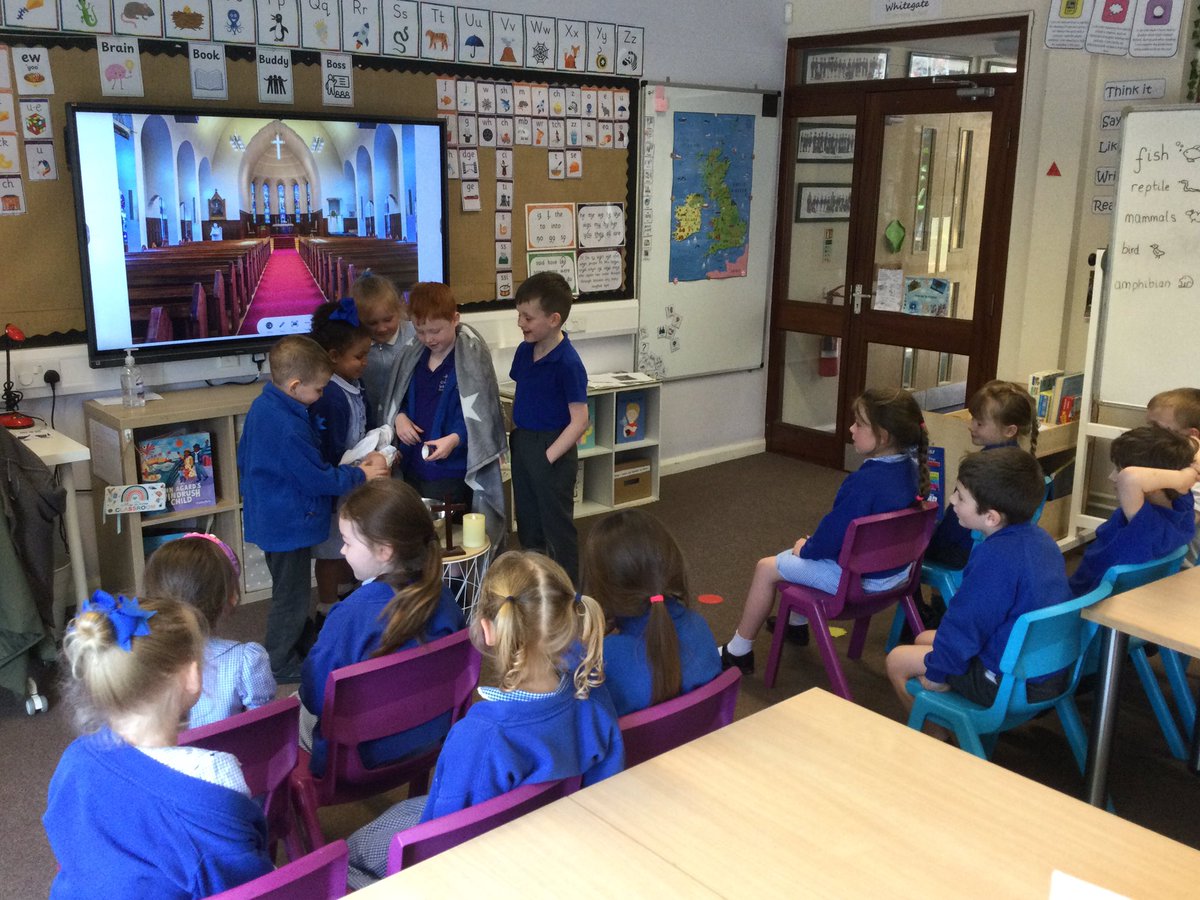 WhitegateRowan1's tweet photo. This afternoon we continued our learning on baptism and had our own role play baptism service. The children were fantastic! @SchoolWhitegate https://t.co/PaqW8uS4O8