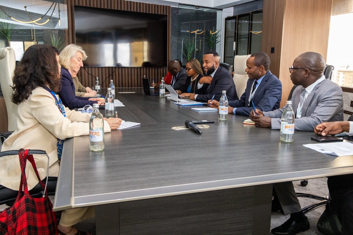PS_Betsy_Njagi's tweet photo. Joined H.E. @HassanAliJoho,Cabinet Secretary for Mining, Blue Economy and Maritime Affairs @MiBeMa_2022 , during his  productive bilateral talks with Ms. Catherine Chabaud, French Minister for Sea and Fisheries, on the sidelines of the Africa Forward Summit.

The discussions focused on advancing practical cooperation, including implementation of the recently signed Kenya-France Declaration of Intent on Blue Economy and Fisheries, efforts to combat IUU Fishing. On decarbonization, they explored IMO-aligned green shipping corridors, and blended finance for low-carbon logistics, the BBNJ Agreement. We reviewed preparations for the 11th Our Ocean Conference @OurOceanOOC and France’s participation. 

Kenya and France reaffirmed their strong partnership in the Blue Economy through productive bilateral talks.