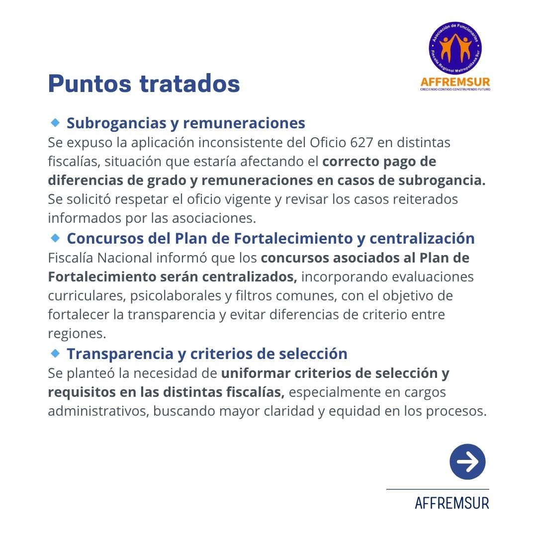 Asociación de Funcionarios Fiscalía Sur y Nacional tweet media