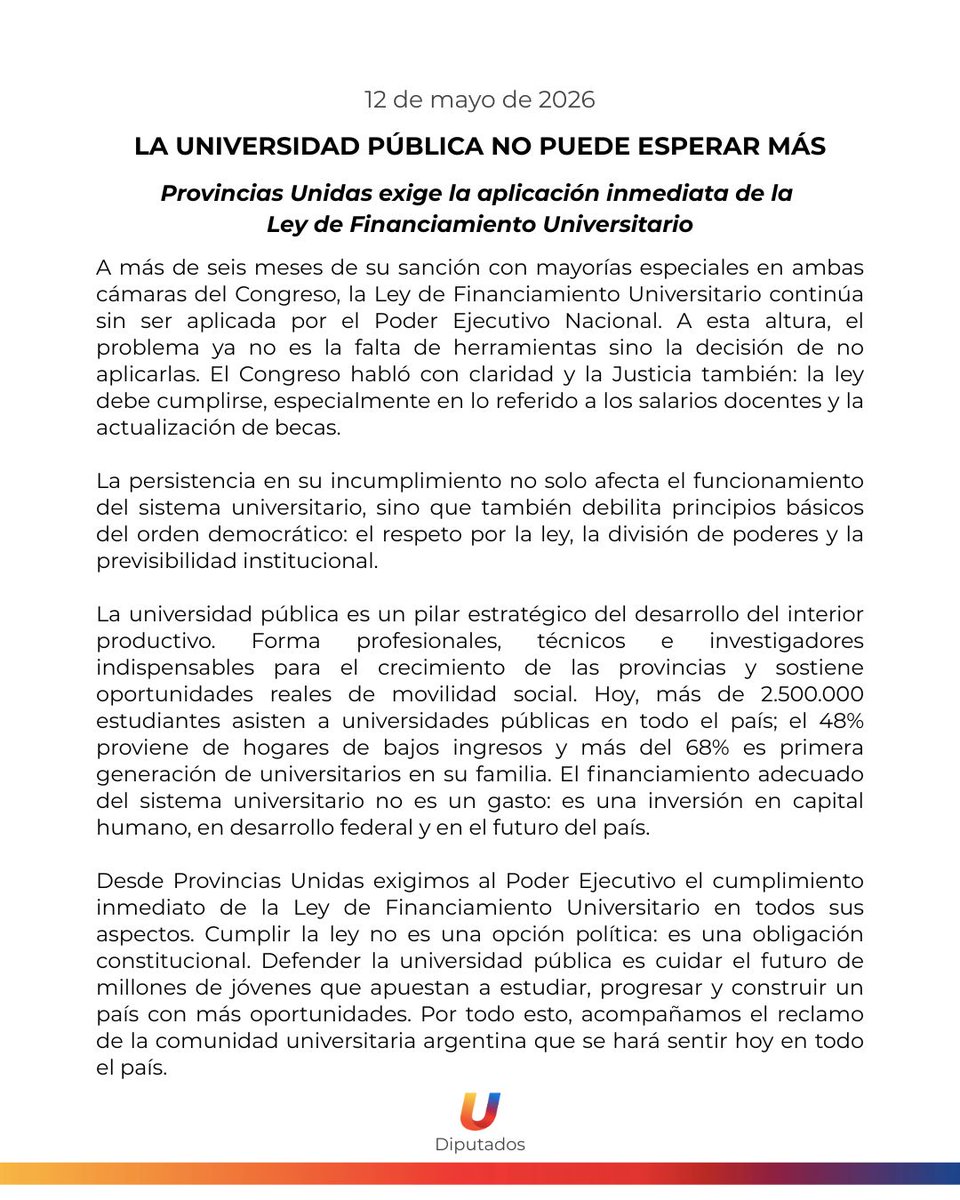 Provincias Unidas Diputados tweet media