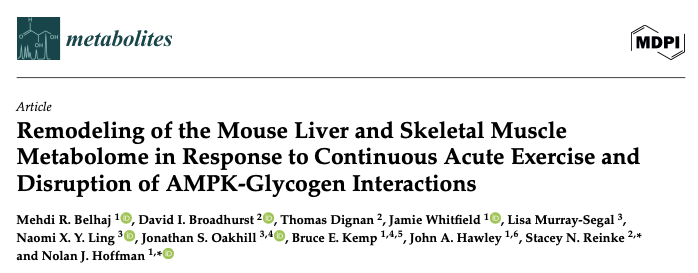 Davidgomct's tweet photo. El ejercicio y alterar la unión AMPK-glucógeno remodelan el metaboloma💪

El ejercicio elevó la ergotioneína hepática, antioxidante que mejora la función mitocondrial , y la citicolina muscular, asociada a efectos neuroprotectores🧠
Ambos revelan potenciales biomarcadores💪 https://t.co/qf8dFeOb4t