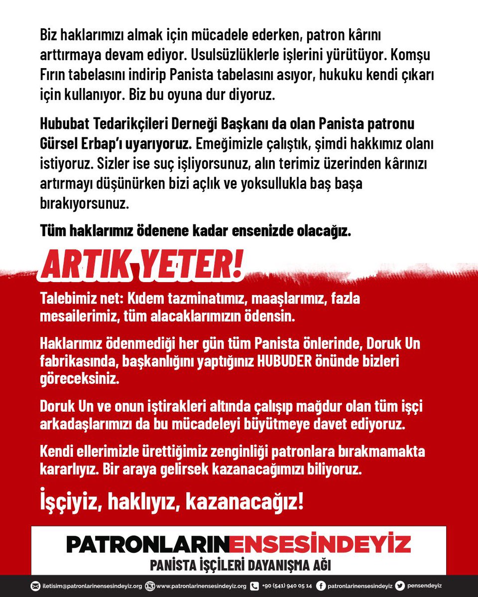 Patronların Ensesindeyiz tweet media