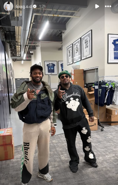 hawkmania4's tweet photo. New #Seahawks Dante Fowler and former Seattle great Marshawn Lynch:

Photo credit: Dante Fowler/IG Story https://t.co/2F4hiY1s1p