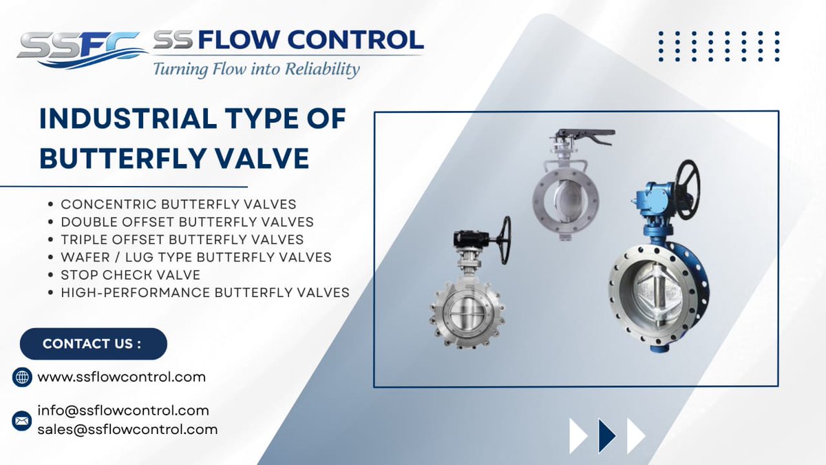 ssflowcontrol's tweet photo. Industrial Butterfly Valves manufacturer &amp; supplier in Mumbai.
📩 DM for inquiries for best prices &amp; deals.
☎️ Mobile number:- 8268668640
✉️ E-mail :- info@ssflowcontrol.com
                   sales@ssflowcontrol.com
#checkvalve #ssflowcontrol #industrial #engineering #oilandgas https://t.co/5bvKLc6iXI