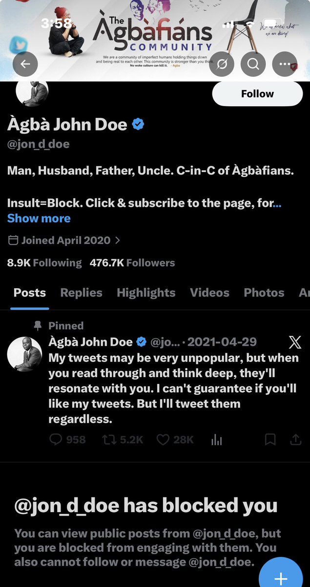 TheoWhispers's tweet photo. Funny how in 2026 men still take pride in blocking people. There’s no difference between this man and a woman and I pity those that follow his teachings. https://t.co/p1C8H00FEK