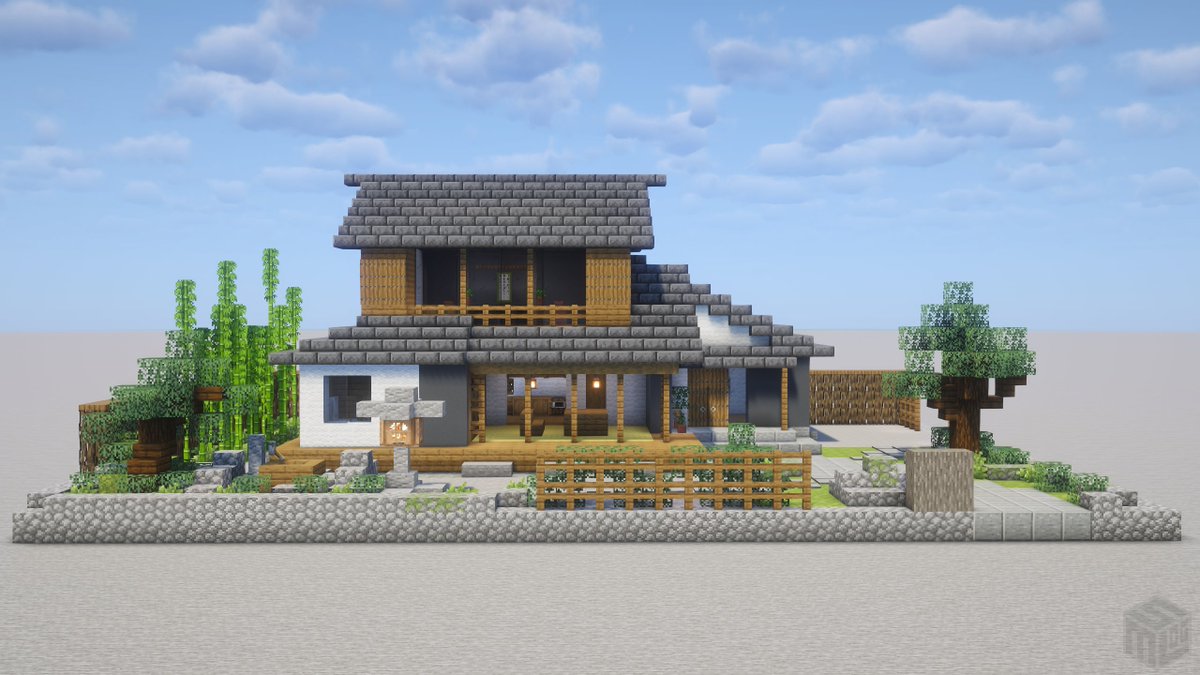sou_sml's tweet photo. モダン4軒目、現代っぽい和風の家。 #夜空の夏 #マイクラ #マイクラ建築 #minecraft https://t.co/o70POpj86F