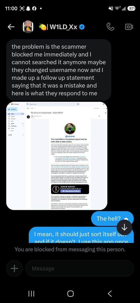 Lycaous's tweet photo. @tempW1LD_Xx got hacked, don't trust her messages 💛 Hopefully she gets her account back https://t.co/T2WGlXsLii