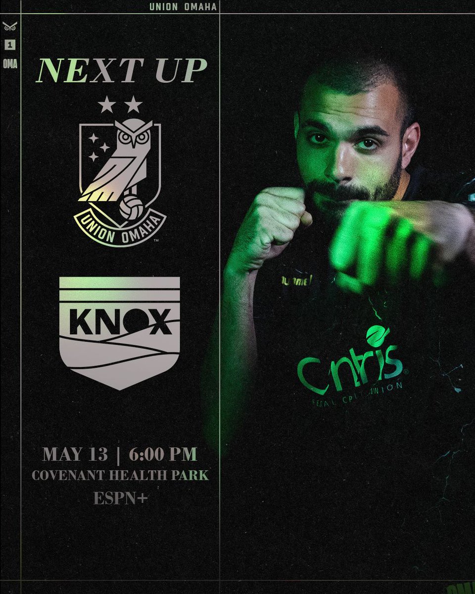 Union_Omaha's tweet photo. Tomorrow, we're aiming for the top!

We're in Knoxville to take on the reigning champs, and three points would fire us into first place. 👀

Tune in on ESPN+ at 6pm tomorrow to catch all the action!

#OneMeansAll https://t.co/mcXk6q8l51