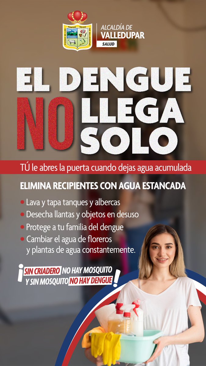 SecSaludVpr's tweet photo. El dengue no llega solo… le abrimos la puerta cuando dejamos criaderos en casa. 

Sigue estas recomendaciones y ayudemos a frenar su propagación.

Recuerda: ¡Sin criaderos no hay mosquitos y sin mosquitos no hay dengue! https://t.co/R3A9LVe1ab