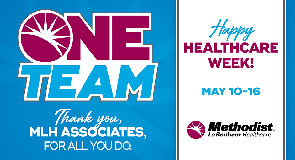 MethodistHlth's tweet photo. 🎉 Happy Healthcare Week! 🎉 To our amazing employees: your compassion and courage make Methodist Le Bonheur Healthcare special. Enjoy a week of fun, food, music, and fellowship with your MLH family! ♥️ https://t.co/6u9BEjYnUA
