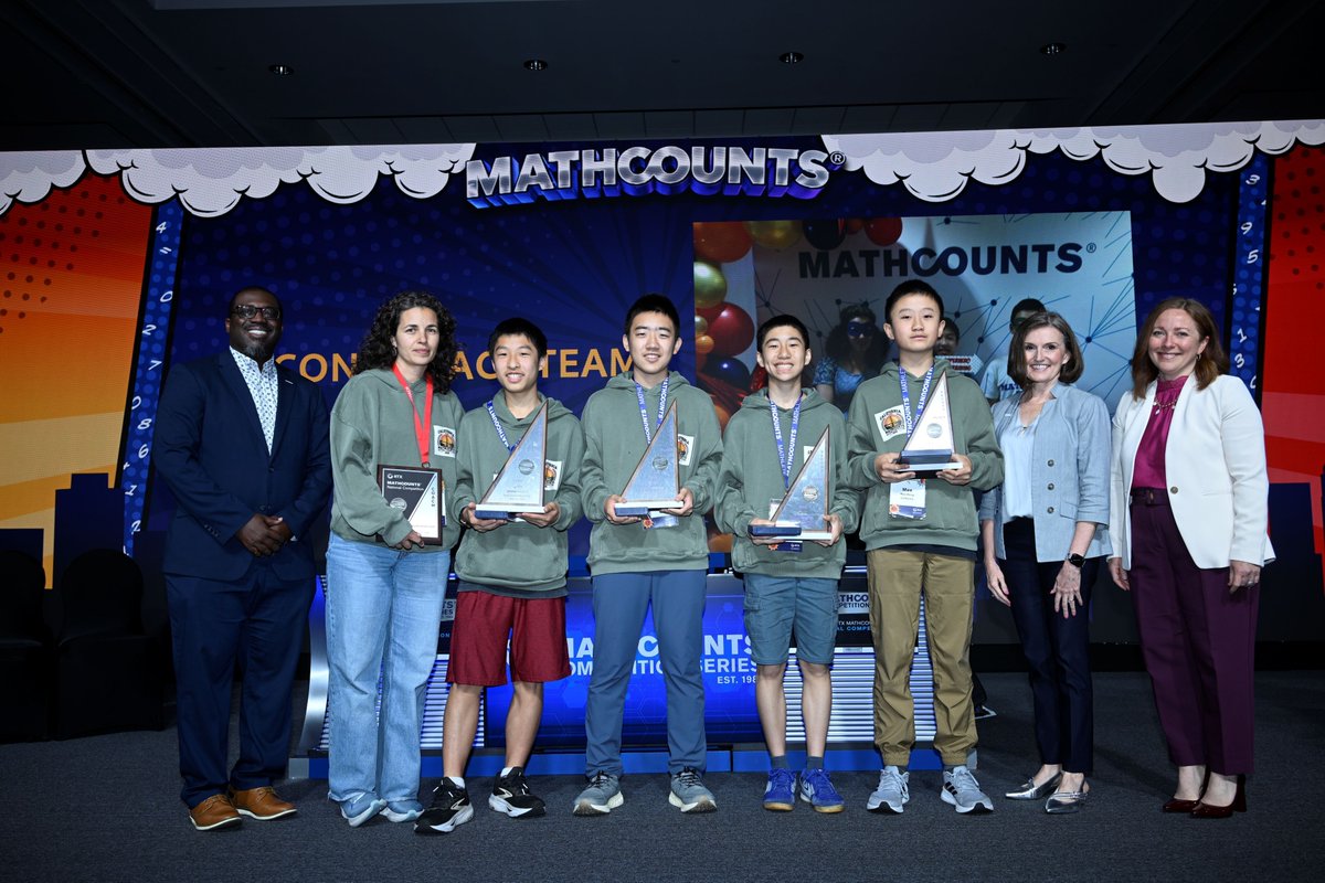 MATHCOUNTS's tweet photo. The Team Round is a huge part of what makes us MATHCOUNTS—it's a chance for Mathletes to show their collaboration skills, and these top three teams showed off in a big way this year. Congratulations to Massachusetts, California and New York! https://t.co/bAkVVLFm1M