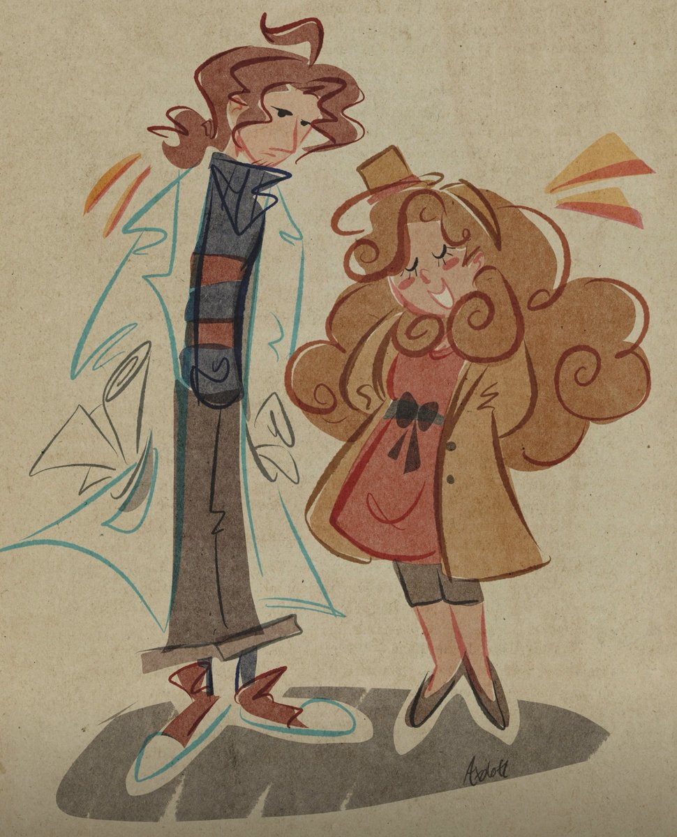 8trackaxolotl's tweet photo. From a couple years ago but I’m still fond of it, I love the Layton siblings https://t.co/eVR5OmQXn9