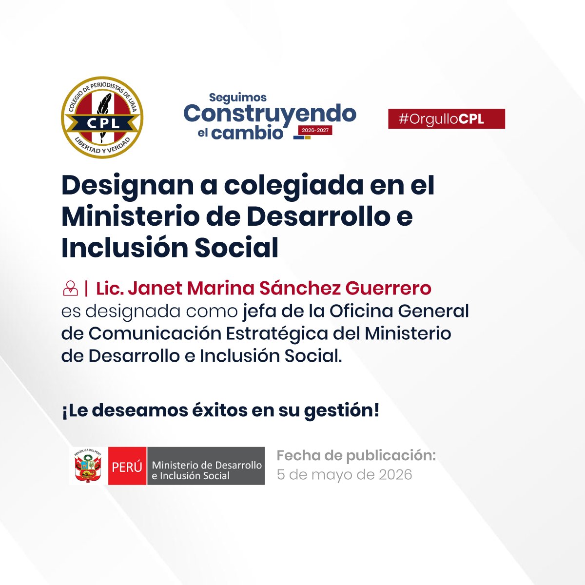 Colegio de Periodistas de Lima tweet media