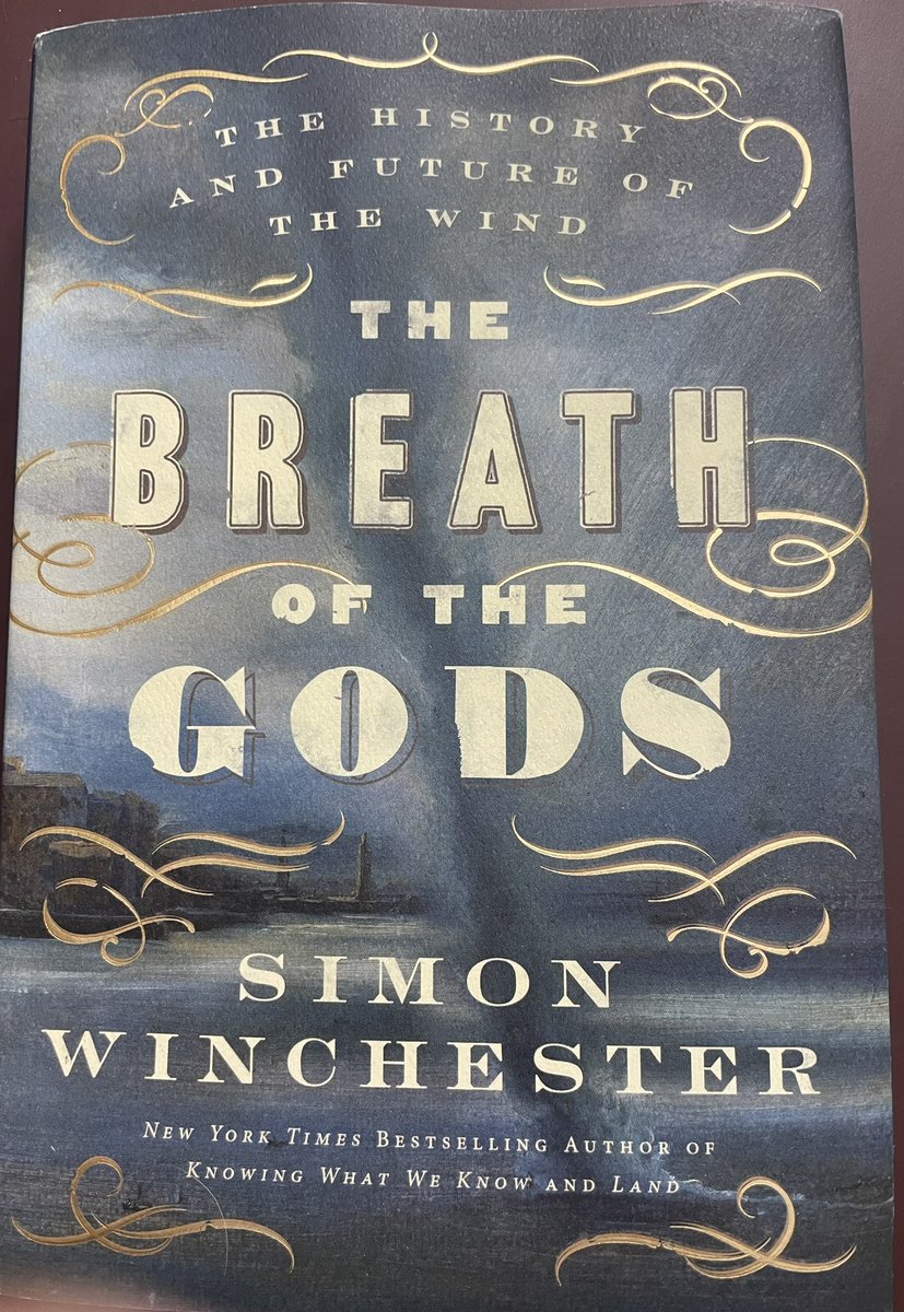 D1scourse's tweet photo. Suggestion for May 12 … The Breath Of The Gods: The History and Future of the Wind (2025) by Simon Winchester. https://t.co/k9uZprYq9T