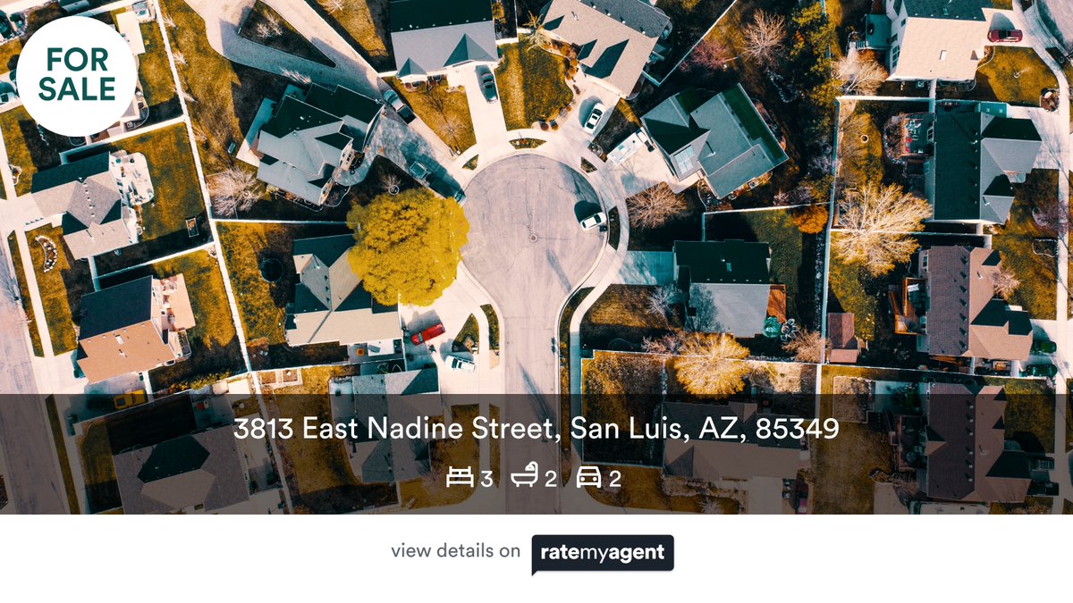 Cruz0562's tweet photo. 🛌 3 🛀 2 🚘 2
📍 3813 East Nadine Street, San Luis, AZ, 85349

My latest listing on #RateMyAgent.
NAR 149021033
https://t.co/TsilTVX7Ae

...
#ratemyagent #realestate #Realty_ONE_Group_Gateway__Yuma https://t.co/tCDRVO8ksa