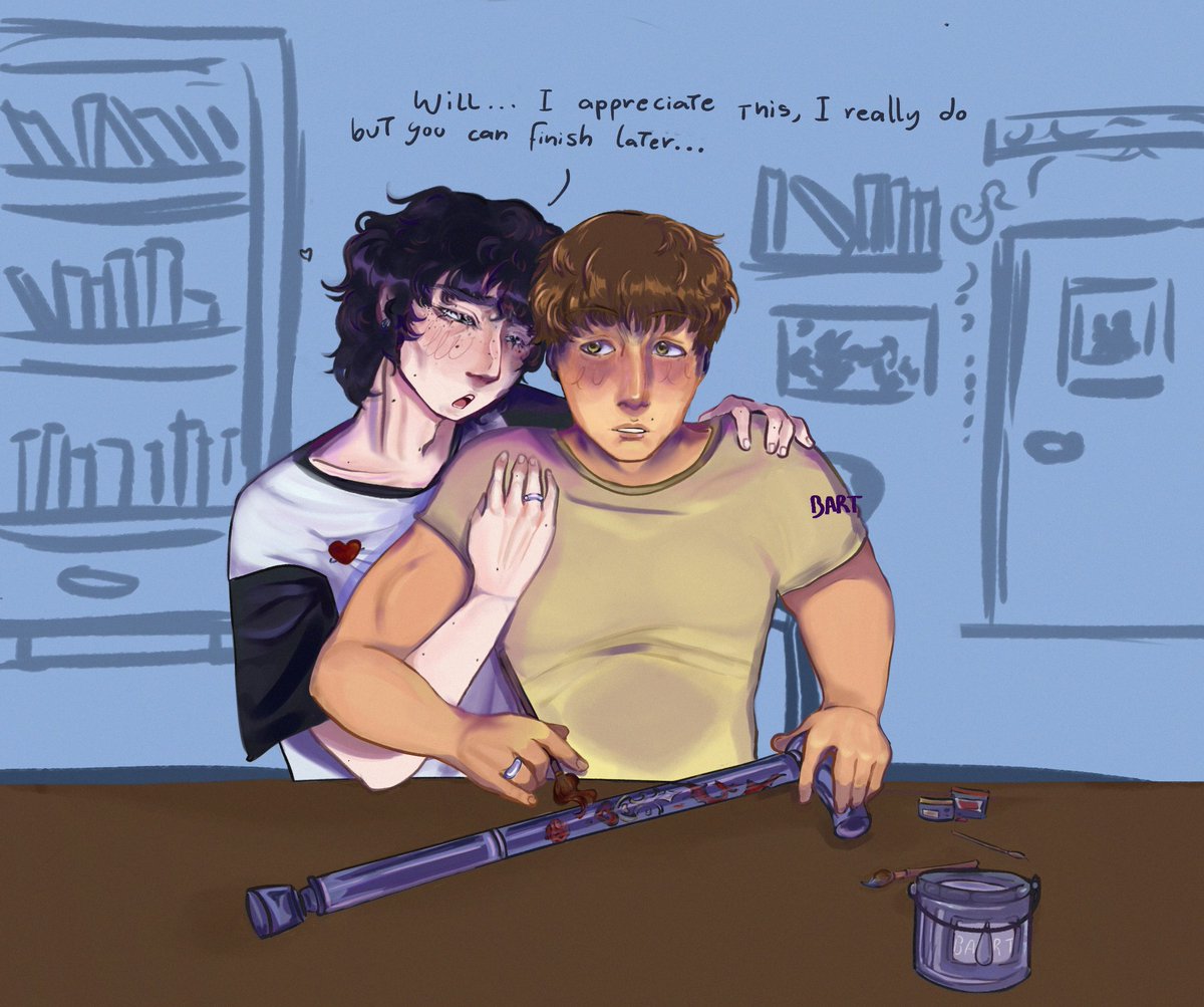 Batbraty's tweet photo. #Byler AU, chronic pain Mike Wheeler! https://t.co/MMow2PN9Qv
