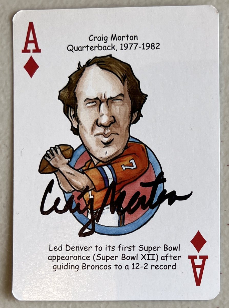 sandiemasters's tweet photo. @NickFerguson_25 @Broncos Nick!  I'm so happy you have this card.  I'm the person that showed this deck to you at training camp when you signed your card for me. RIP Craig https://t.co/DCRBA8HlM4