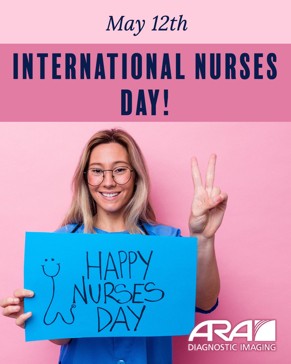 ARAImaging's tweet photo. Happy International Nurses Day! 🌎🩺

At ARA Diagnostic Imaging, we are grateful for you.

Thank you for being a vital part of every patient journey and for the difference you make in the lives of so many.

#InternationalNursesDay #ThankYouNurses #PatientCare https://t.co/9SXlxGOxhC