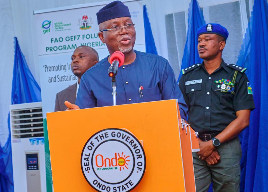 YemieFash's tweet photo. Governor Lucky Orimisan Aiyedatiwa has said the Ondo State Government is intensifying efforts to tackle deforestation and reposition the state’s cocoa sector to meet international sustainability and market standards.

Speaking at the 2nd FAO Participatory Informed Learning Approach Multi-Stakeholders Workshop in Akure, the governor disclosed that the state had inaugurated a Strategic Committee on European Union Deforestation-Free Regulation compliance and also set up a forest management committee to protect forest resources.

He said the FAO GEF-7 Food Systems, Land Use and Restoration Impact Programme is currently being implemented in eight local government areas, with about 14,000 cocoa and oil palm farmers already profiled under the pilot phase.

Aiyedatiwa commended the Food and Agriculture Organization of the United Nations for supporting sustainable cocoa and oil palm production, restoration of degraded forests, climate-smart agriculture training, agroforestry initiatives, and GIS mapping for effective forest management and EU compliance.

The governor assured stakeholders that the state government would increase support for the FAO GEF-7 project to ensure its successful implementation across Ondo State.