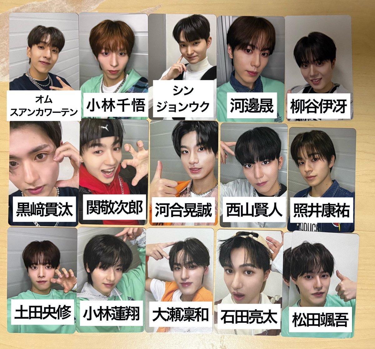 日プ 新世界 トレカ 交換 【譲】トレカ（練習着）、IDカード、チェキ風