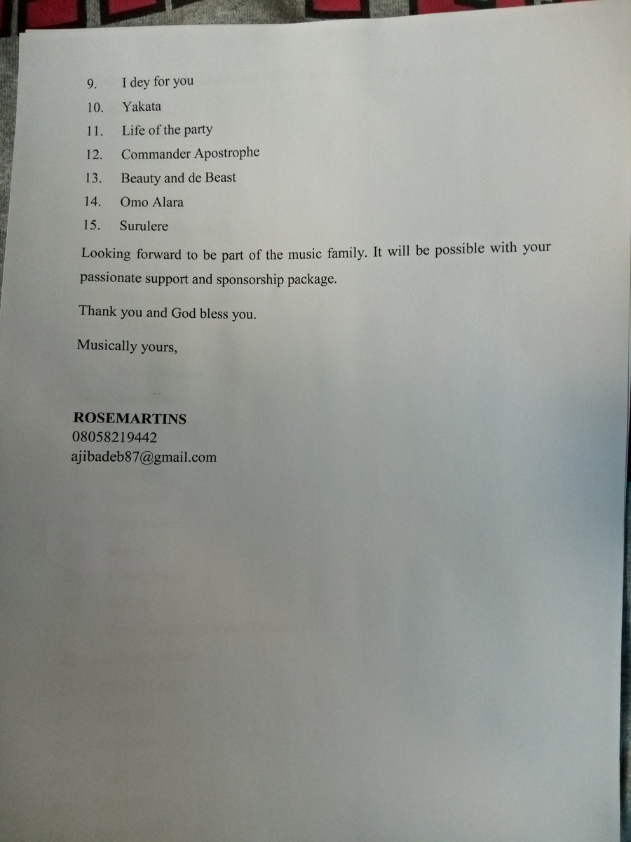 IAMRoseMartins's tweet photo. Incase ure wondering how “BABA ADELEKE” come to be,it was in a folder list of a music project proposal which showcased my music project proposal to “DMW” and other music records labels… https://t.co/q1aQhZNeXK