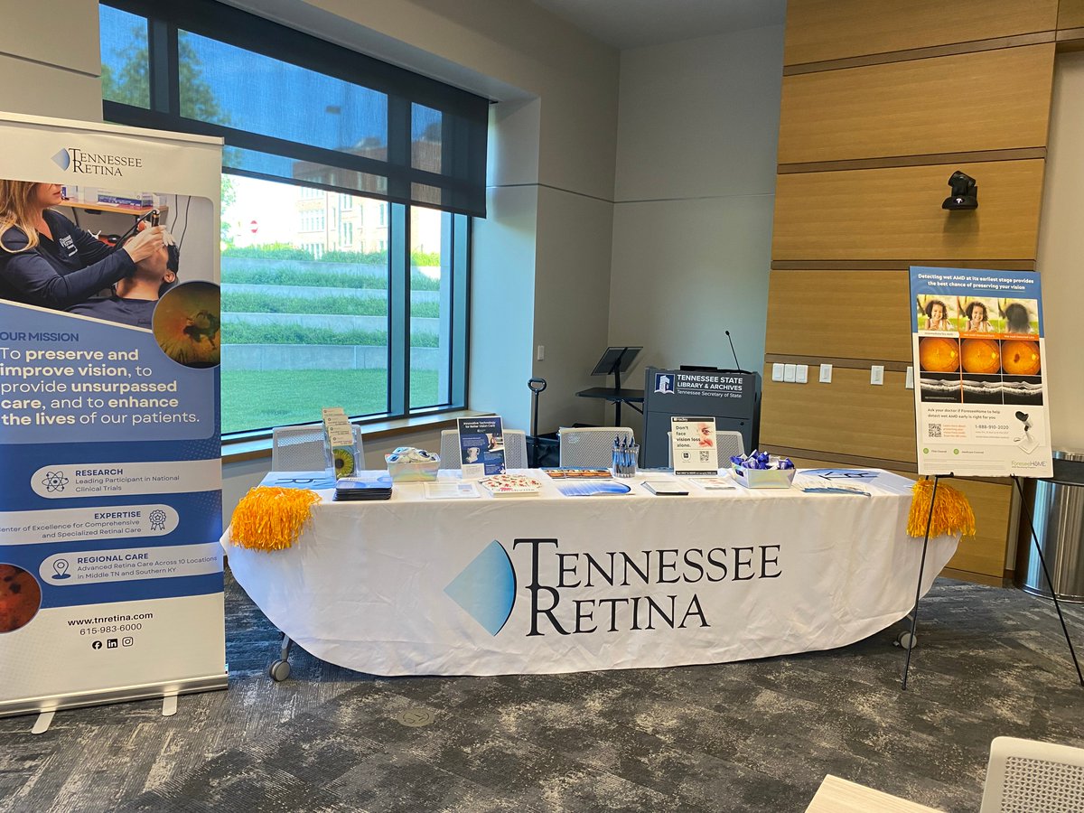 NotalVision's tweet photo. Tennessee Retina participated in Accessibility Day at the Tennessee State Library &amp; Archives, where #ForeseeHome was included among the tech highlighted at their table.

Thanks to their team for helping bring important #eyehealth conversations and resources into the community. https://t.co/xDZLtgKgD5