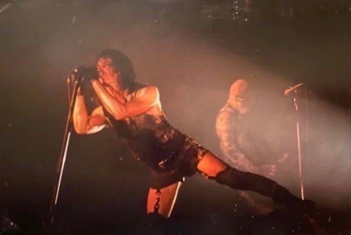 cenobat's tweet photo. finally working on Trent’s slutty lil garter shorts for my NIN bday show coming up. gonna be biblically accurate Trent https://t.co/iVi7ueWp35
