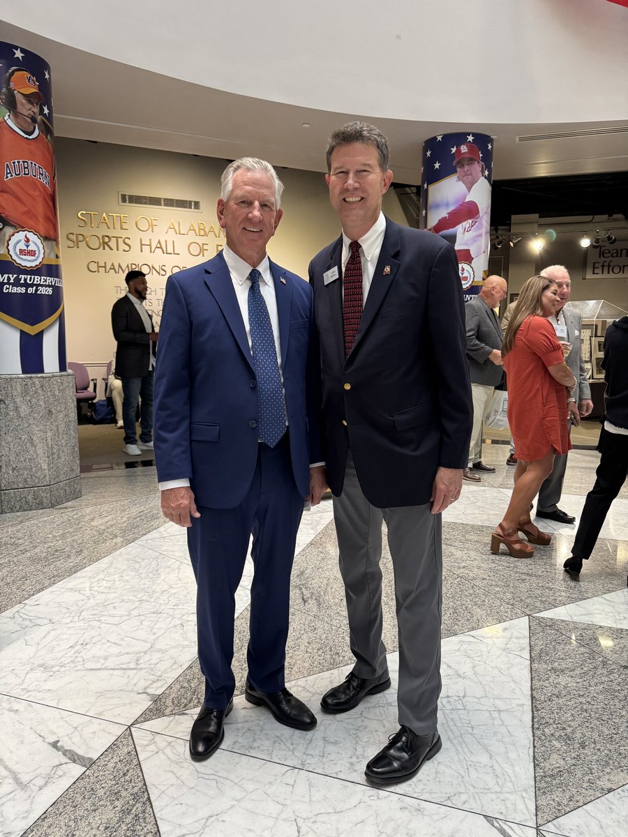 JohnHMerrill's tweet photo. It was a great weekend in #Birmingham for the 58th Annual Induction Ceremony for the #AlabamaSportsHallofFame! Congratulations to Jeff Brantley, Jason Campbell, John Copeland, Kim Evans, Evan Mathis, Ray Odoms, Les Studeman, and Tommy Tuberville! #All67 #ALPolitics #ASHOF https://t.co/LsJaLyaGVV