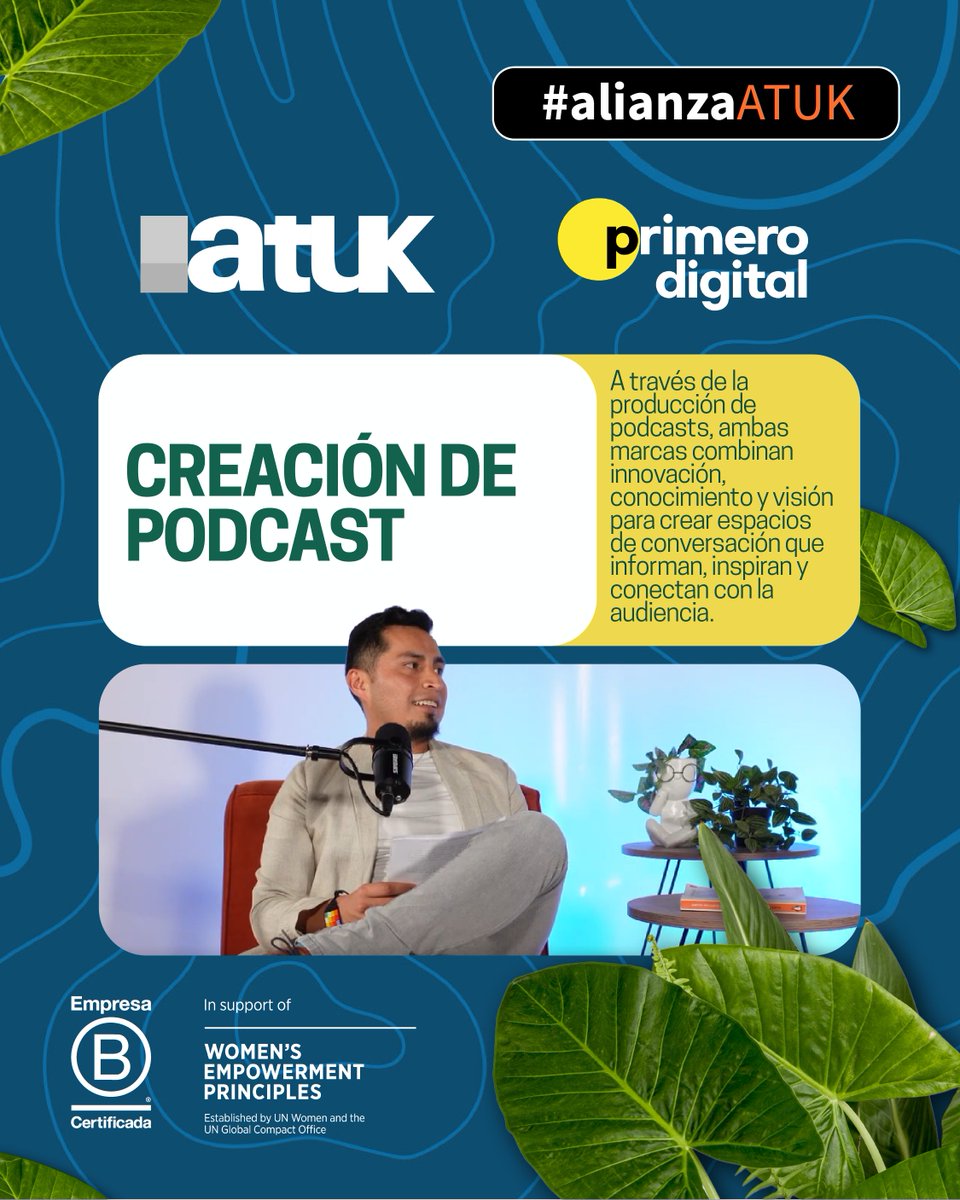 ATUK_ce's tweet photo. A través de la producción de podcasts, en ATUK y Primero Digital unimos fuerzas para crear contenidos que conectan. 

#alianzaATUK #Podcasting #BrandedContent #ComunicaciónEstratégica #Creatividad https://t.co/JjIm2oBqpR