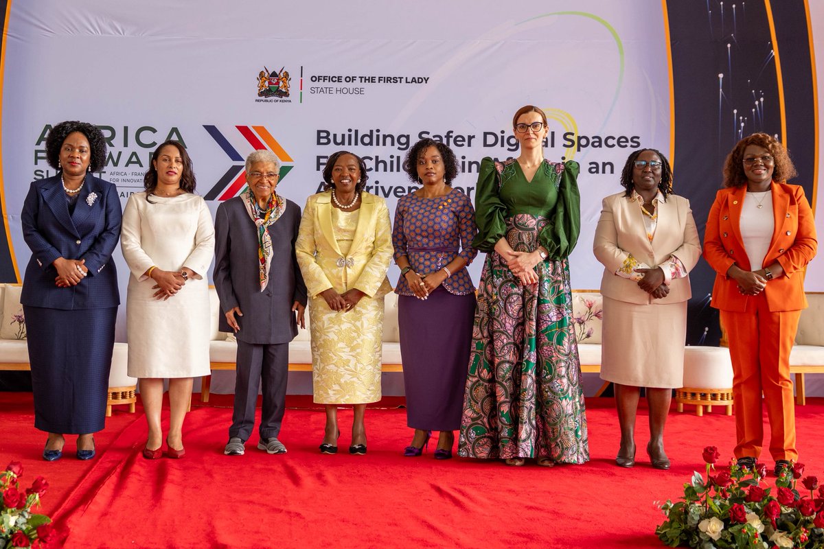 MamaRachelRuto's tweet photo. I was pleased to host fellow First Ladies, partners, policymakers, children, and young people in this important conversation on how Africa can build digital systems that are safe, inclusive, and grounded in our shared values. https://t.co/eqyW3EpBXK