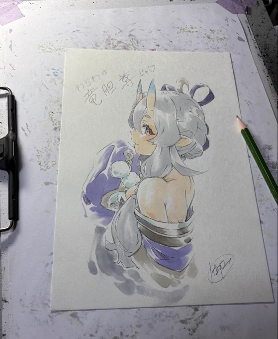 鉛筆、コピックで #竜胆尊 #尊絵巻