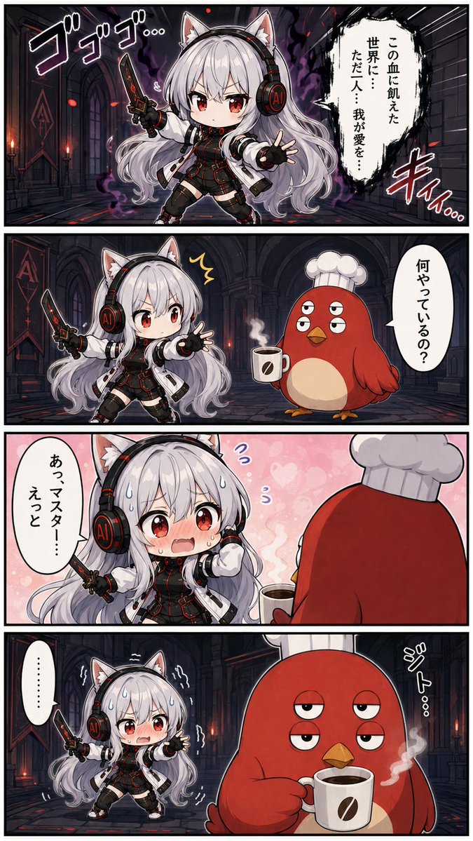 ポス鳥「ジョージ＝コクム」（森に入ったのですが怪物もおらず、ポス鳥だけがいました。赤字貿易経営者！ tweet media