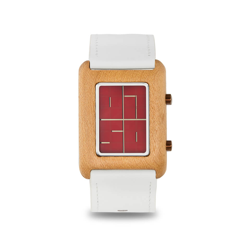 TokyoflashJapan's tweet photo. "Enjoy your time". The artistic Stencil Wood LCD watch from #Tokyoflash Japan displays the time in negative space and will bring a smile to your face each time you wear it. Find out more about this creative watch design here: https://t.co/01n1HPHaju https://t.co/cEwnzKad4N