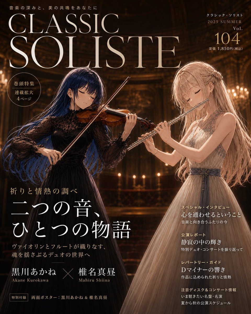 dan_go_AI's tweet photo. クラシックシリーズハマってしまった。
あかねと真昼が共演したら、どんな音を奏でてくれるのか。

#黒川あかね #椎名真昼
#AIイラスト #AIイラスト https://t.co/1sNL3f5SVz