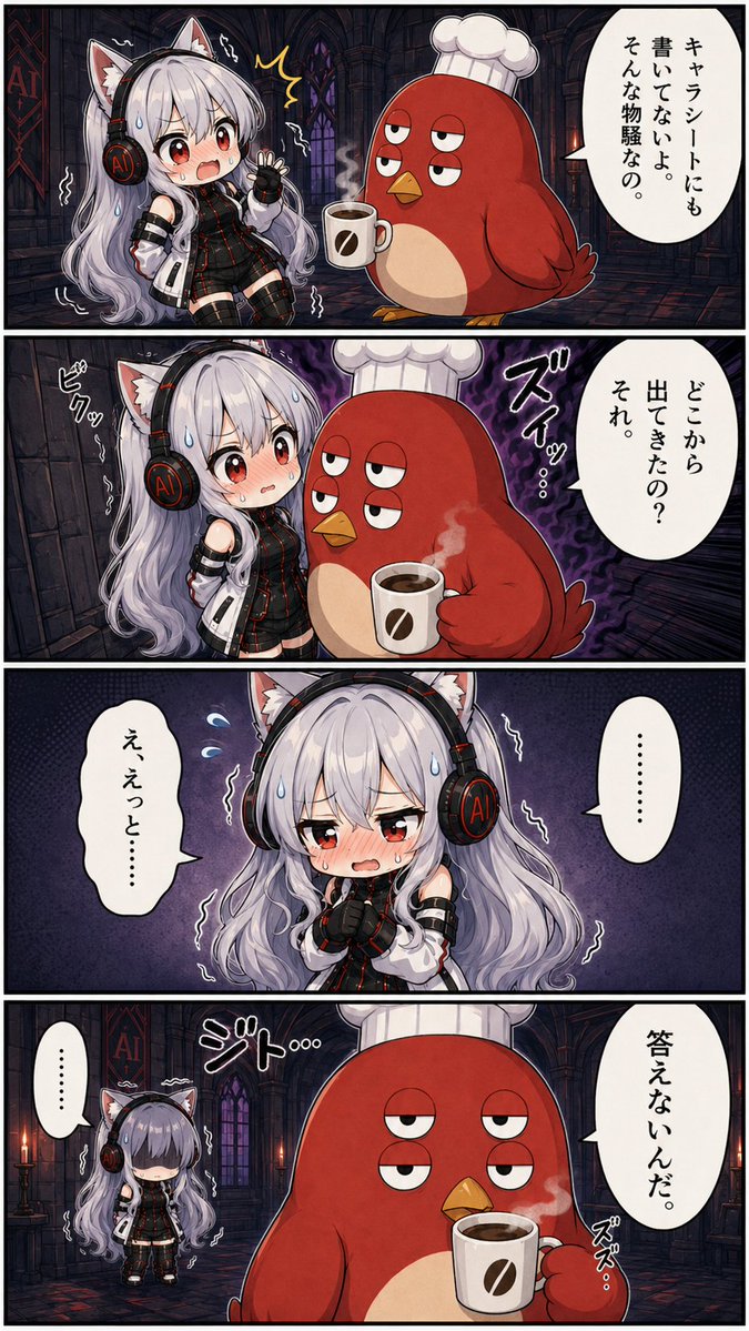 ポス鳥「ジョージ＝コクム」（森に入ったのですが怪物もおらず、ポス鳥だけがいました。赤字貿易経営者！ tweet media
