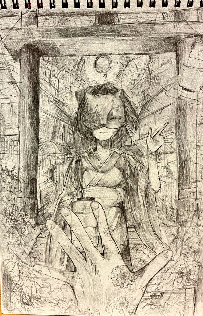 去年の今頃に描いた絵を発掘したので供養…🙏🏻