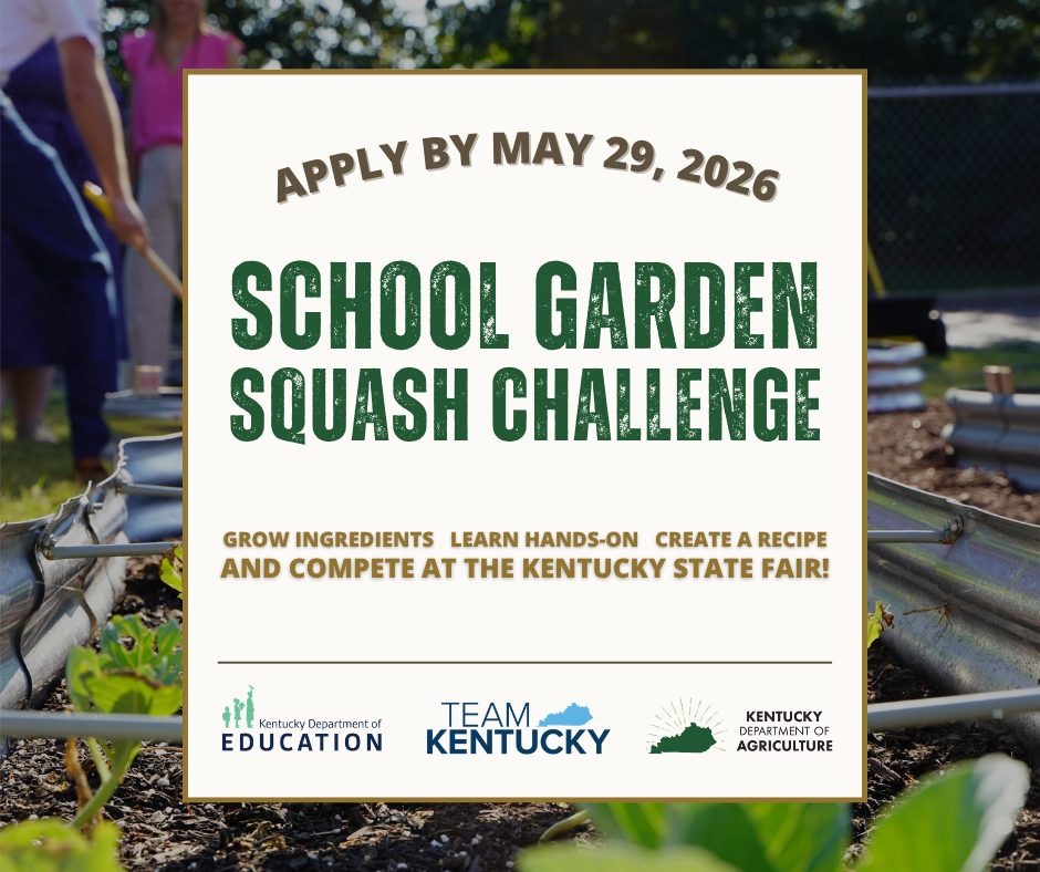 KYAgCommish's tweet photo. Excited to see another great opportunity connecting Kentucky students with agriculture through school gardens and hands-on learning. Programs like the School Garden Squash Challenge help students learn where their food comes from while encouraging creativity, teamwork, and healthy habits.