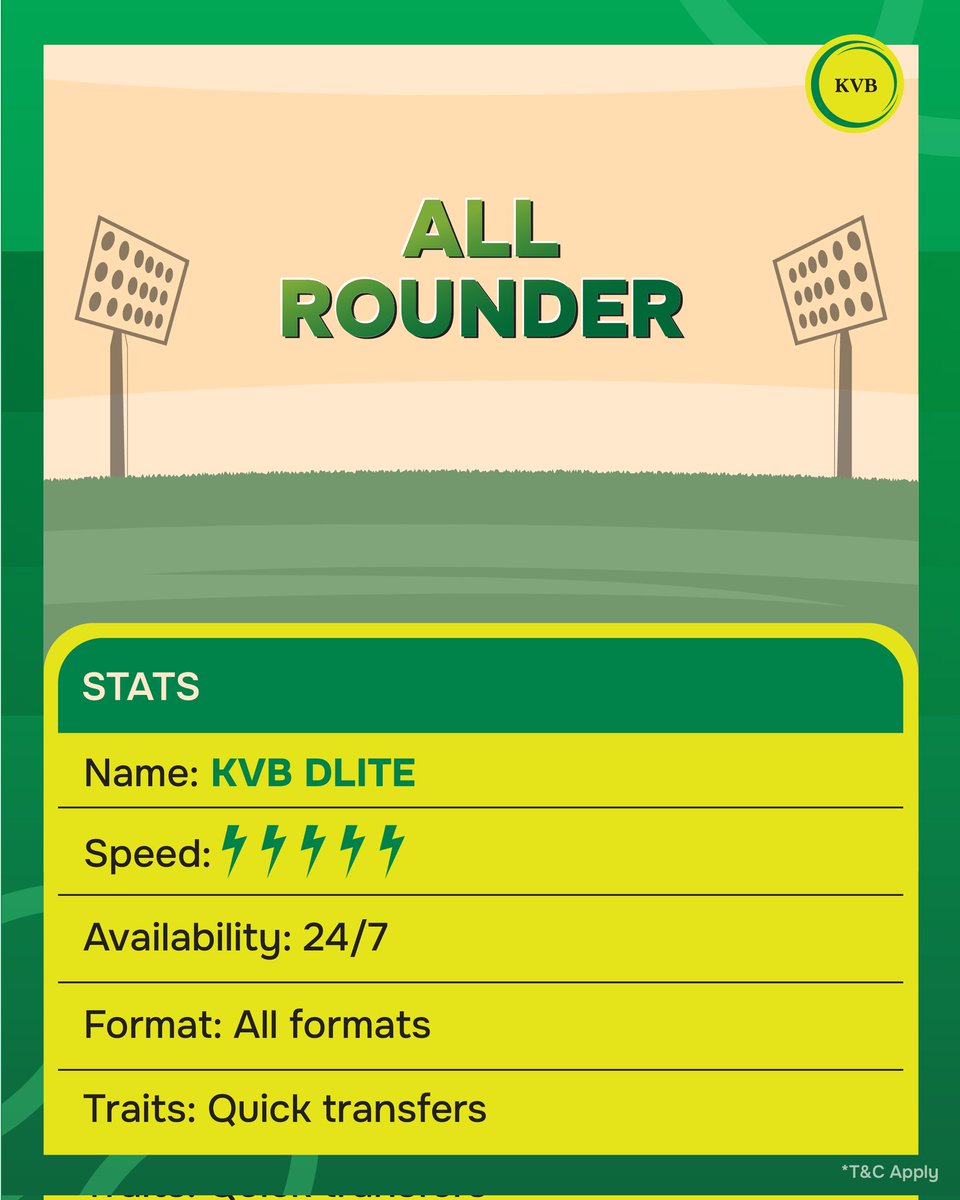 KarurVysyaBank_'s tweet photo. Every strong innings needs both quick scorers and dependable anchors.
Pick your financial lineup wisely and play the long game.
#KVB #KarurVysyaBank #SmartWayToBank #CricketFever #SmartBanking https://t.co/gax57OvJz3
