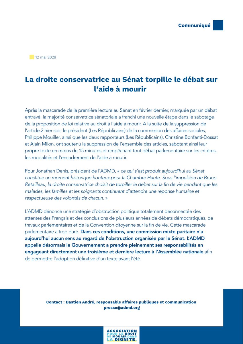 ADMD - Service Presse tweet media