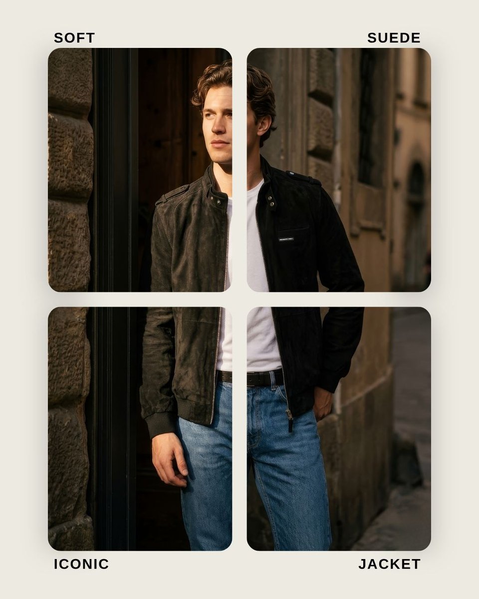 MembersOnlyUSA's tweet photo. Suede story in four frames. https://t.co/1WDfhWQDvp