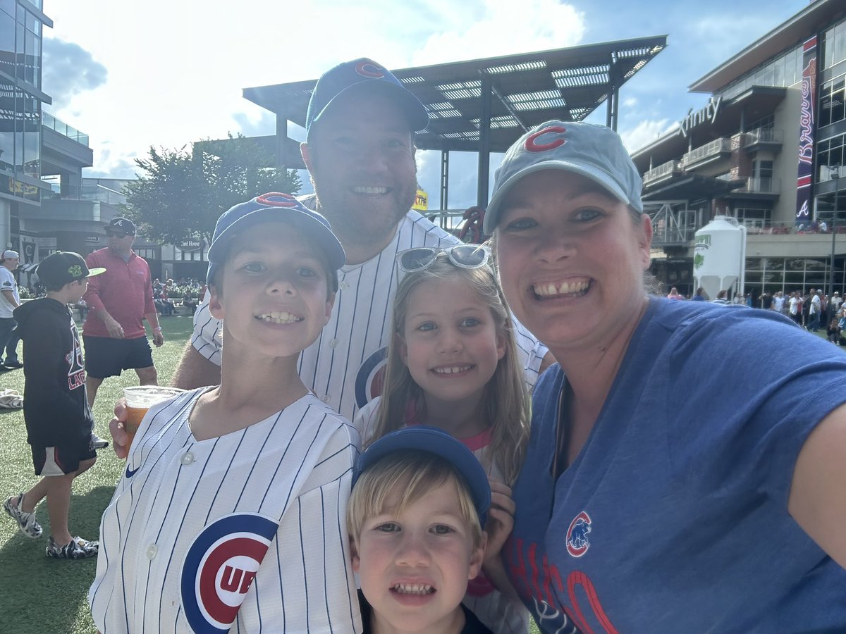 Jorde83's tweet photo. @Cubs - super excited to see our beloved Cubs today in Atlanta! Our oldest son and I will be on the field for batting practice. Cannot wait! https://t.co/aBorwgxEHc