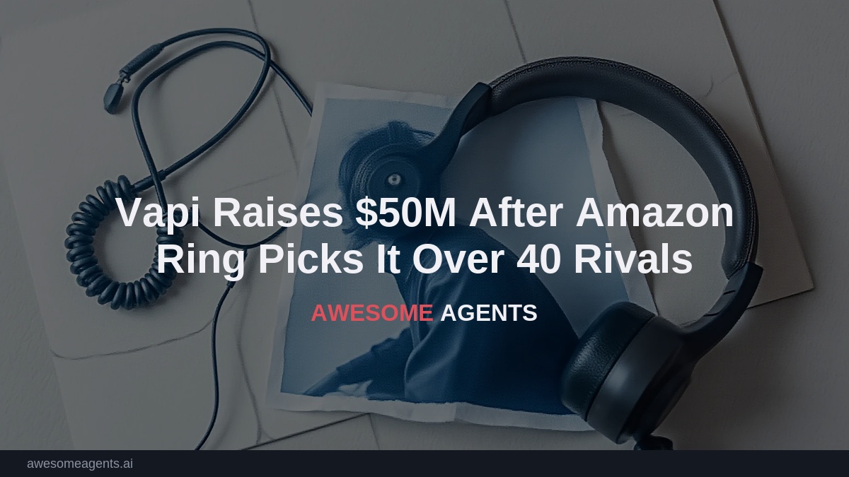 Vapi closes a $50M Series B at $500M valuation after Amazon Ring routed  100% of its inbound calls through the platform, chosen over 40 competing  voice AI vendors. #VoiceAi #AiAgents Link in