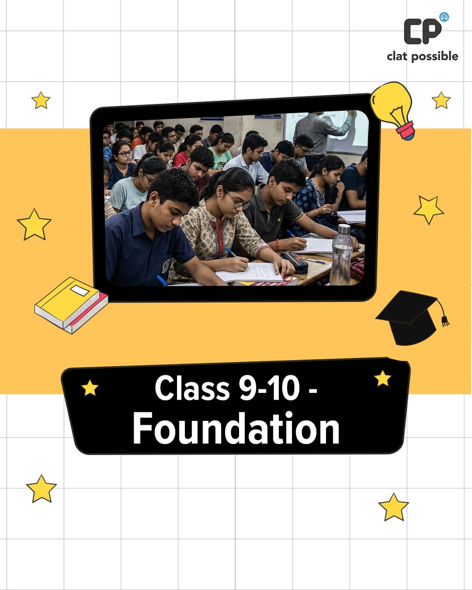 PossibleClat's tweet photo. Start early, stay ahead 
Strong foundations build top ranks.

#CLATPossible #EarlyStart #CLATPreparation #CLAT2027 #LawAspirants https://t.co/hNKR8ZVN9s